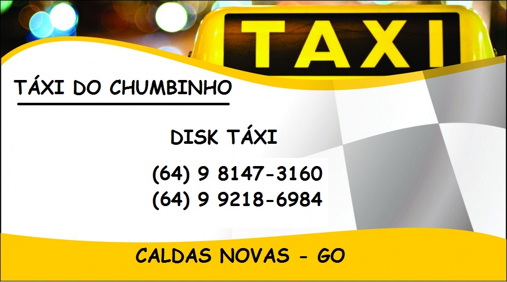 TÁXI DO CHUMBINHO - DISK TÁXI EM CALDAS NOVAS