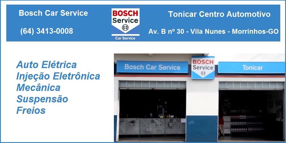 BOSCH CAR SERVICE - TONICAR CENTRO AUTOMOTIVO EM MORRINHOS