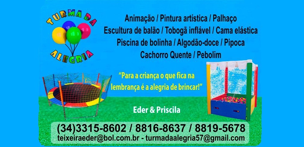 TURMA DA ALEGRIA - ALUGUEL DE BRINQUEDOS EM UBERABA